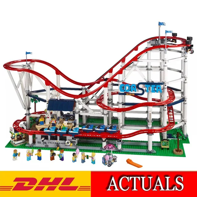

Lepin 15039 4619Pcs Model building kits Compatible with Lego Creator Series 10261 The Roller Coaster Set 3D Brick figure toys