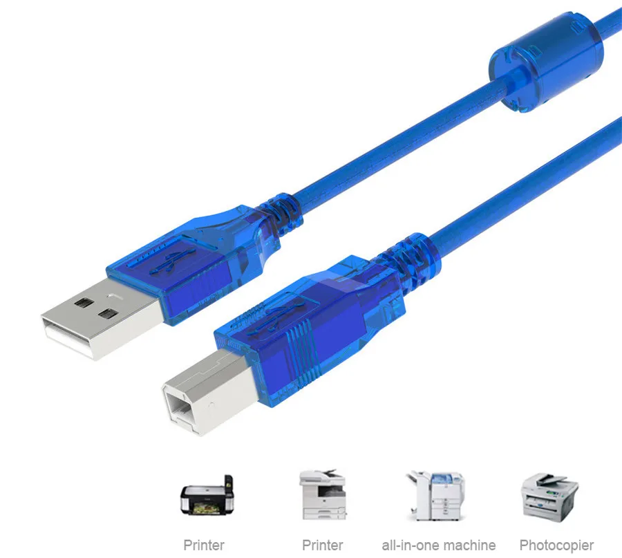 USB 2,0 кабель для принтера со сканером типа A папа-B штекер для синхронизации данных зарядное устройство USB шнур быстрое зарядное устройство для Canon Epson hp принтер