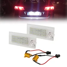 Canbus levou luz de licença erro free for Audi A6 C5/4B Sedan 1997-2004 número led placa de iluminação da chapa de licença 18SMD luz ultra brilhante