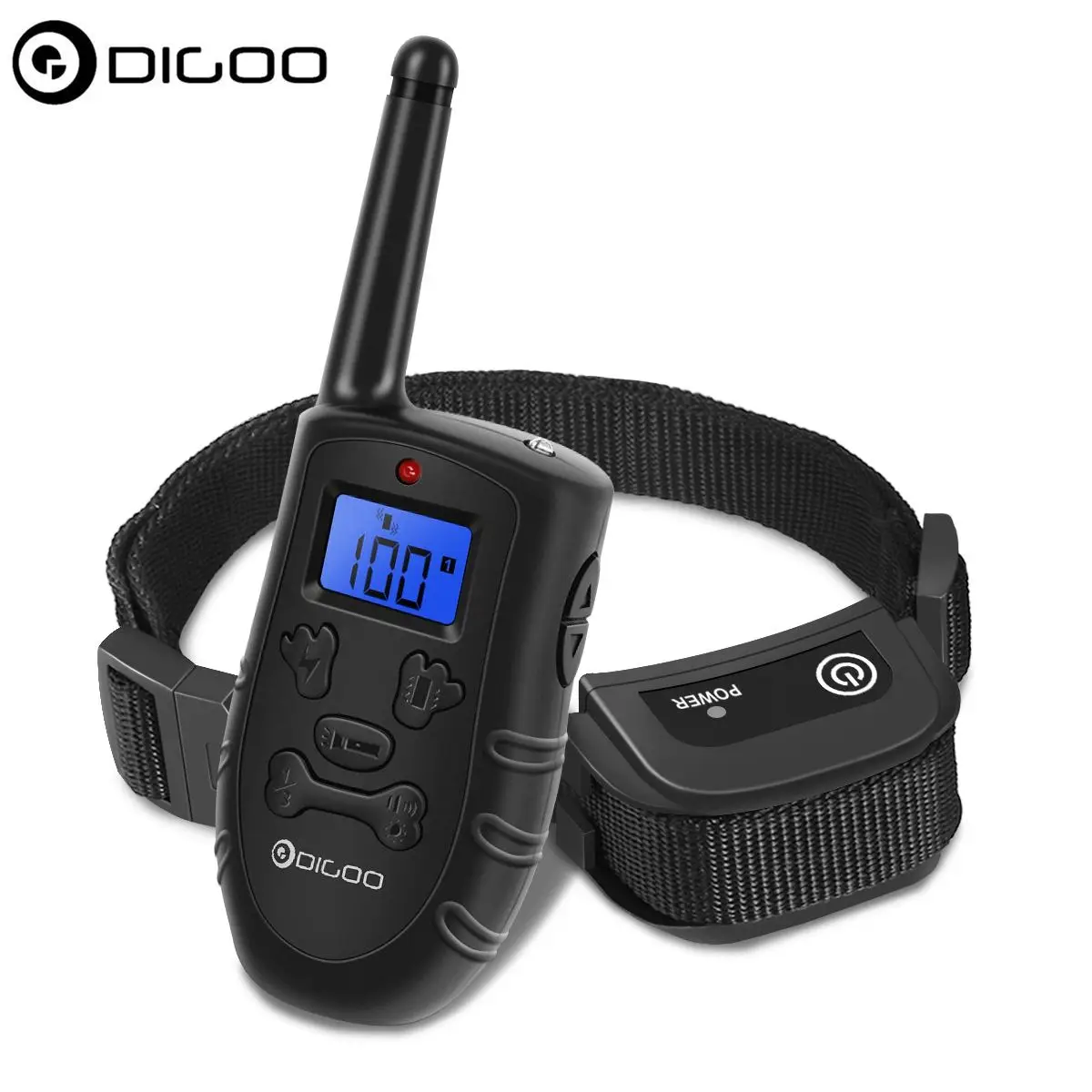 

Digoo DG-PPT1 Rechargeable Electronic Dog Collar Supplies Dog Trainings Beep/Vibration/Static Stimulation Stop Barking 330 Yds