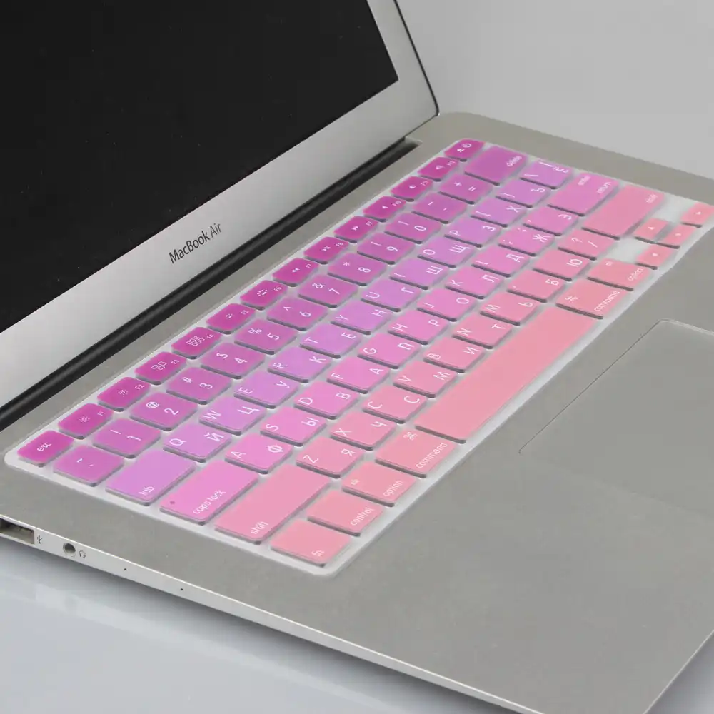 US Enter Russia Keyboard Russian Letters Keyboard Stickers Silicone Skin for MacBook Air 13 Pro