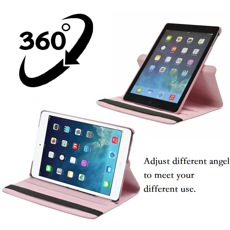 360 Rotation 9.7'' Tablet Coque for iPad 2 iPad 3 iPad 4 360 Flip Cover PU Magnetic Auto-Sleep Cover for ipad 2 3 4 360 Cover (6)