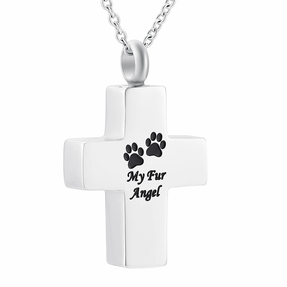 Newest Cross Cremation Urn Pendant Memorial Keepsake Ashes Necklace For