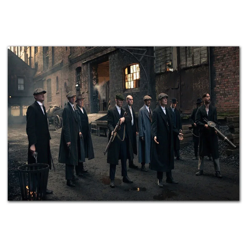 Постеры и принты Peaky Blinders фильм плакат стены искусства Настенный декор холст живопись для гостиной украшение дома - Цвет: Темно-серый