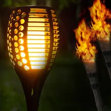 Светодиодное освещение сада придорожных Открытый Пейзаж Двор Солнечный свет пламени управления Torch Light чтобы создать романтическую атмосферу