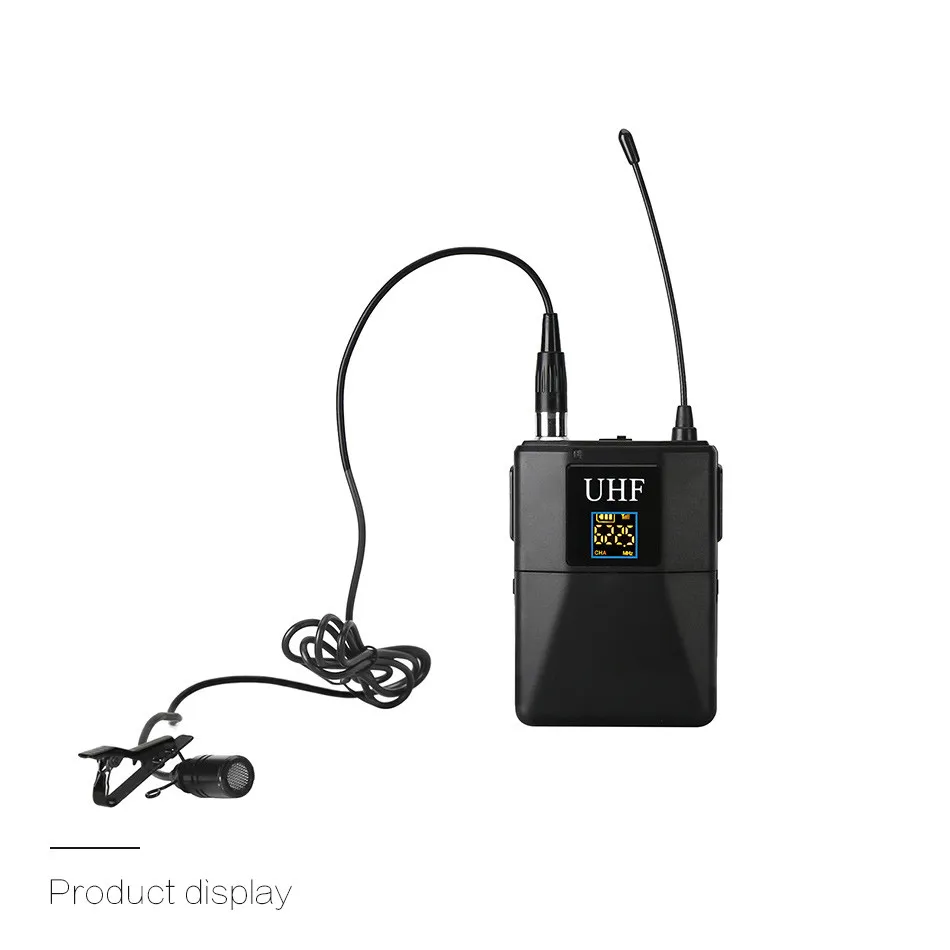 VIKEFON Профессиональный UHF беспроводной микрофон системы петличный нагрудный микрофон приемник+ передатчик для видеокамеры рекордер микрофон