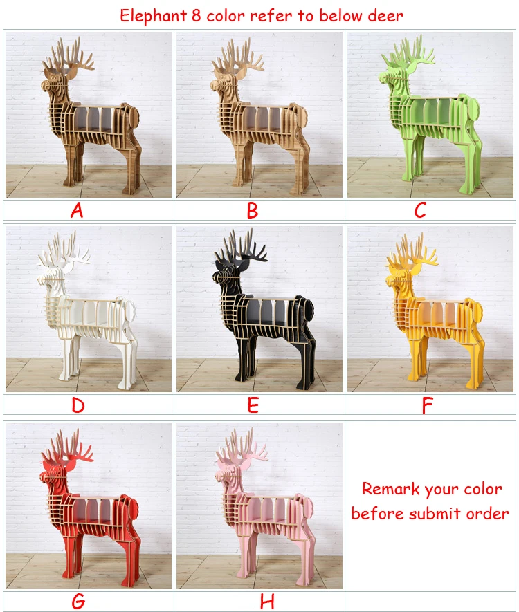 High-end DIY Wood Desk Elephant Storage Table Wooden Animal Wild Africa Elephant Creative Furniture For Art Home Decor TM006M