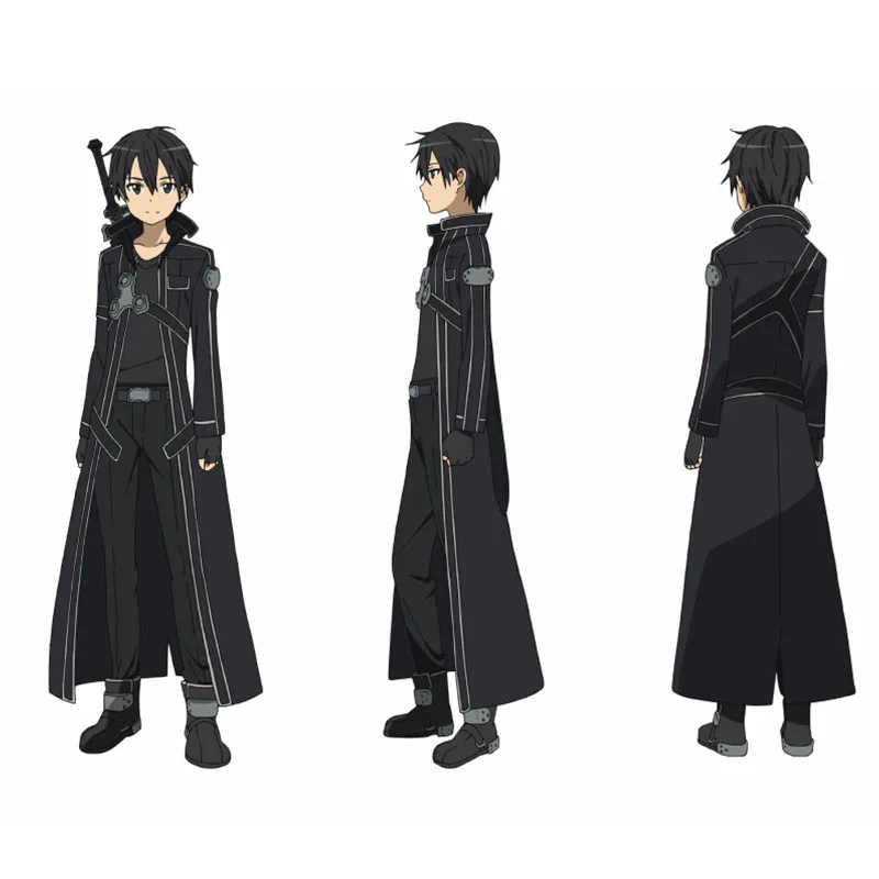 

Sword Art Online Kirito Cosplay Costume Anime Kirito Kazuto Kirigaya Uniform Clothing