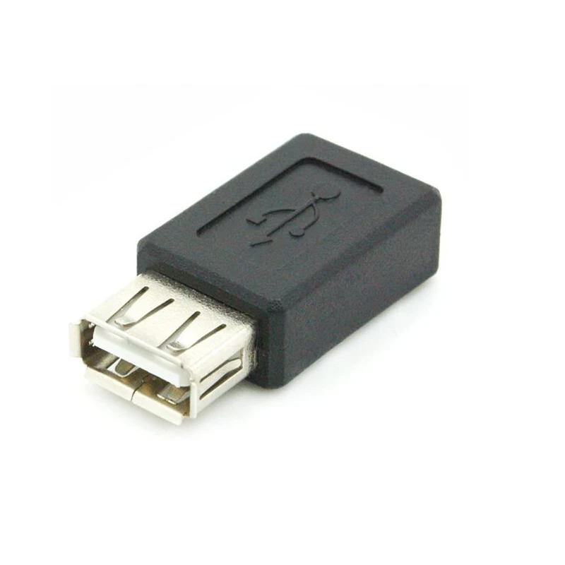 USB адаптер муфты USB 2,0 A Женский к Мини usb Женский 5pin 100 шт./партия