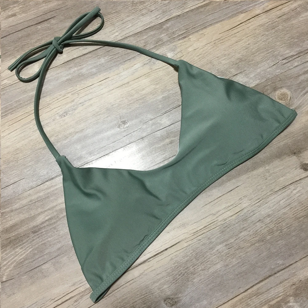 Женский эластичный купальник бикини из двух частей, сексуальный купальный костюм, пляжная одежда, купальный костюм