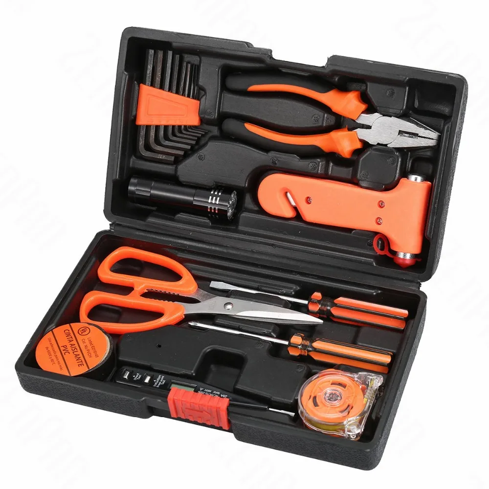 18Pcs Multifuntional Tools Set Steel Household Woodworking Kits