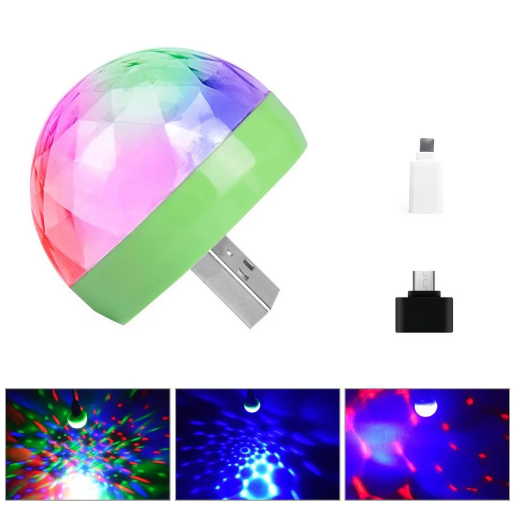 

USB Mini Disco LED Lights Portable DC 5V Stage Party Ball DJ Lighting Colorful Effect Stage Lamp For Home Party Karaoke Decor