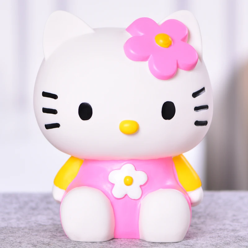 Милый Hello Kitty Силиконовый виниловая копилка для детей подарок на день рождения