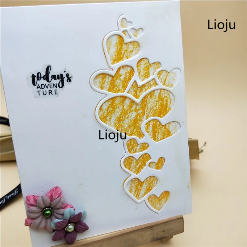 

LIOJU heart metal cutting dies cut die mold decoration Scrapbook paper craft knife mould blade punch stencils dies