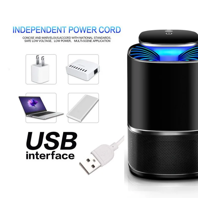 Питание от USB немой химический электронный комарный убийца лампа без запаха Крытый Жук Zappers репеллент ловушка лампа