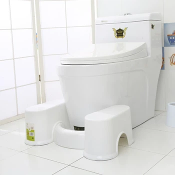 

Plastic Non-slip Bathroom Toilet Aid Squatty Step Foot Stool For Potty Help Prevent Constipation faster bowel movements