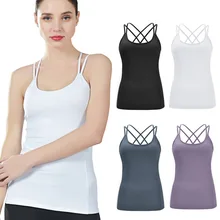 Хит, Женский спортивный жилет, одноцветные топы без рукавов на бретельках для спортзала, бега, DO2