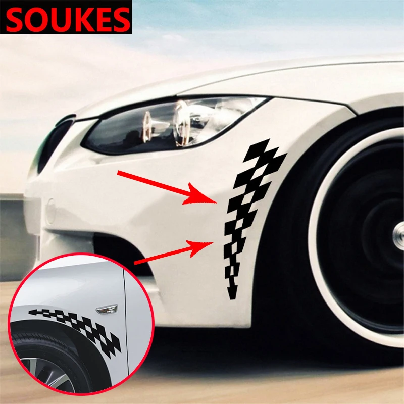 

2pcs Cool Car Wheel Edge Fender Eyebrow Sticker For Renault Megane Duster Clio Honda Civic Fit VW touareg mk7 MK5 Mazda 3 6