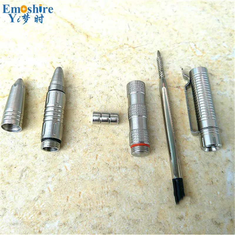 Emoshire Ballpoint Pen With LED flashlight tungsten steel head stainless steel tactical pen outdoor self - defense multi - functional defense equipment supplies (3)
