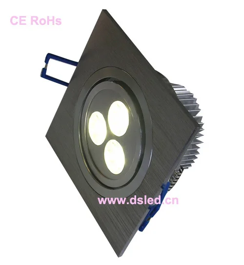 

Free shipping by DHL !! CE,good quality Square 3W LED Downlight,LED recessed light,ceiling LED spotlight,110-250VAC,DS-CSL-10-3W