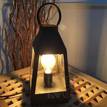 Лофт Винтаж Утюг стекло фонаря настольная лампа, промышленного ретро Кофе зал настенный светильник. Эдисон украшения искусства приспособление освещения