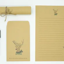 Корея Творческий Романтический любовный с буквами Канцелярские конверты красивый ретро крафт-бумага записи конверты