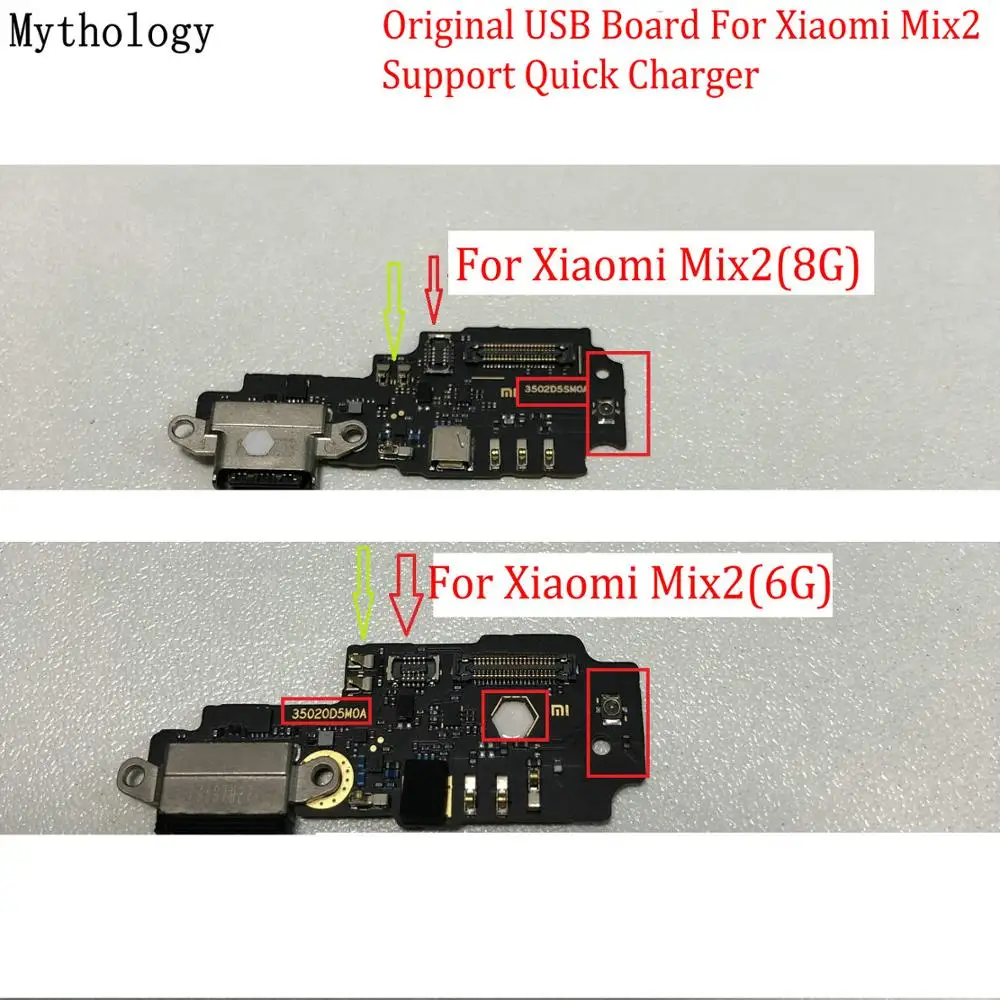 

Mythology Original For Xiaomi MIX 2 6G 8G USB Board Flex Cable Dock Connector Microphone Mobile Phone IC Support Quick Charger