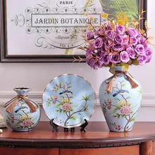 Стиль керамическая ваза из трех предметов домашнего интерьера свадебный подарок украшение помещения цветок вставки устройства роскошным декором