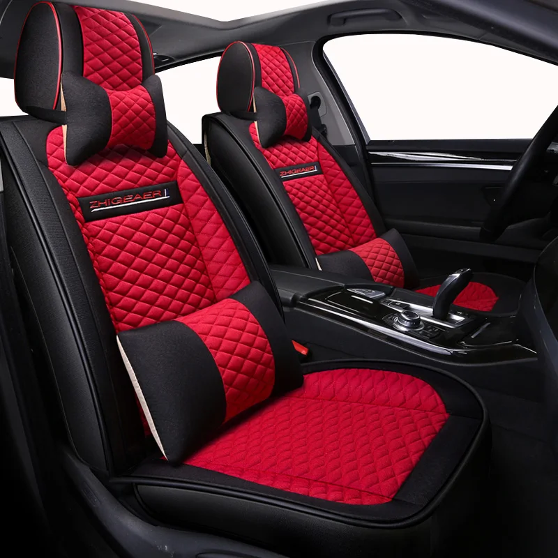 

(Front + Rear) universal Flax car seat covers For ford focus 2 3 S-MAX fiesta kuga 2017 ranger mondeo mk3 accessories covers