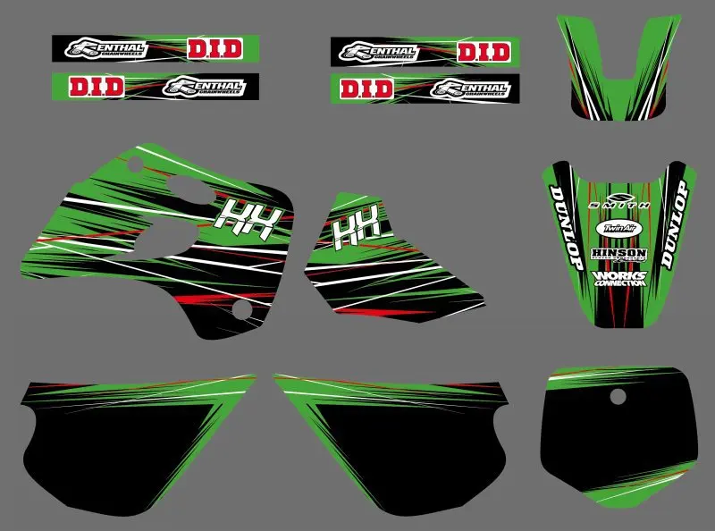 Графика и фоны наклейки Наборы для Kawasaki KX80 KX 80 1994 1995 1996 1997 | Автомобили мотоциклы