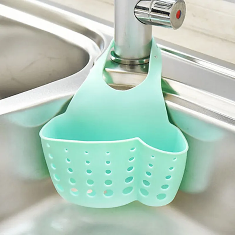 LMETJMA держатель для губок на кухню сливная стойка держатель губок на раковине полка для хранения ванной комнаты держатель для раковины сливная корзина PYBI121403 - Цвет: Синий