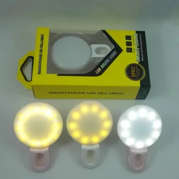 

Portable Selfie Led Beauty Self-Timer Clip-on Mobile phone Selfie ring light video light Night photography Fill Light