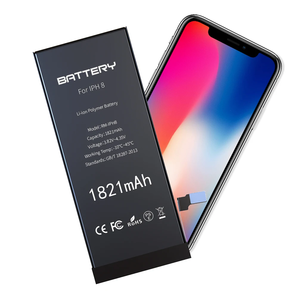 

EFaith 10PCS/Lot Batteries For iPhone 7 8G 8Plus Battery Li-ion Internal Replacement Real Capacity with repair tools And Sticker