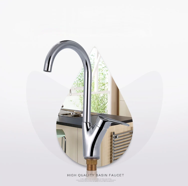 Free shipping deck mounted kitchen sink faucet with single handle kitchen faucet of solid brass kitchen