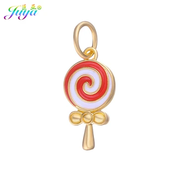 

Juya Handmade Jewelry Components Enamel Candy Charms Pendant Earrings For Women Kids Jewelry Bracelets Necklaces DIY Making