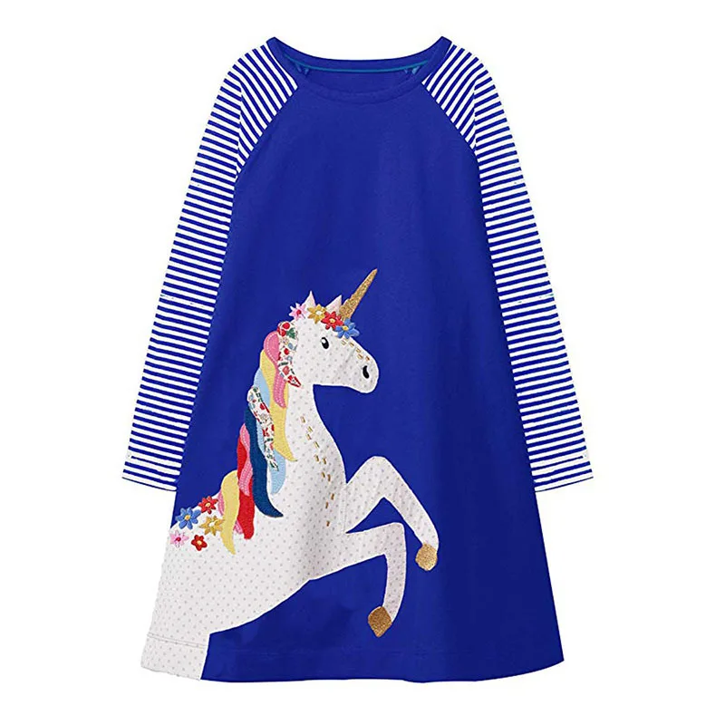 

Fashion Kids Dresses for Girls Autumn Winter Girl Dresses Floral Cotton Long Sleeve Children Dress 2018 Kids Clothes