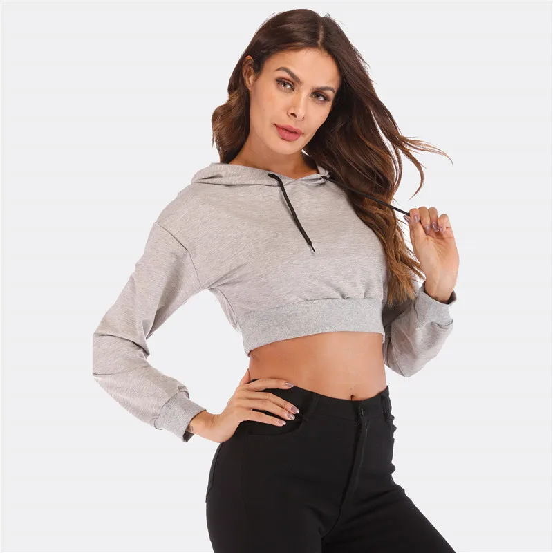 Autumn Winter Sweatshirt Women Hoodies Cotton Solid Sexy