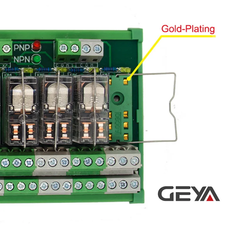 GEYA 2NG2R 8 каналов Omron Реле модуль 2NO 2NC 12V 24V от источника переменного или постоянного тока DPDT реле ПЛК проект автоматизации