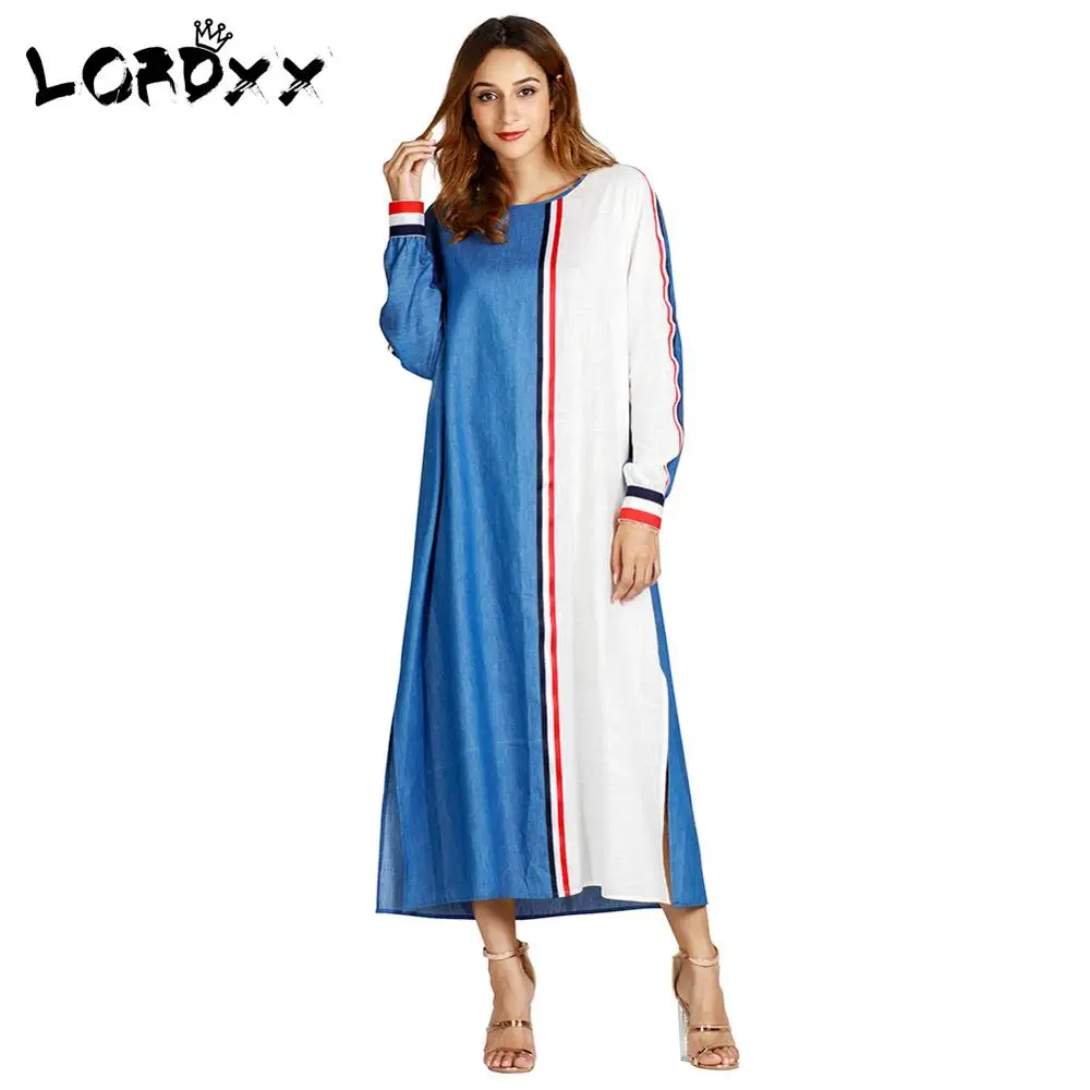 Женское длинное платье LORDXX мусульманское из джинсовой ткани в Дубае