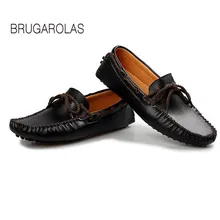 BRUGAROLAS – 2017 New Summer Spring Men Driving Shoes Loafers waterproof Real Leather Boat Shoes Breathable Male Casual Flats