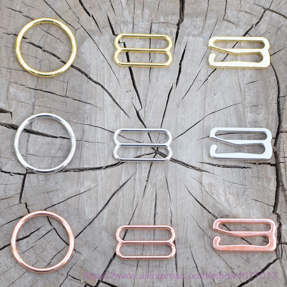 

Wholesale 216pcs Metal Bra Rings Hooks and Sliders Bra Strap Fasteners