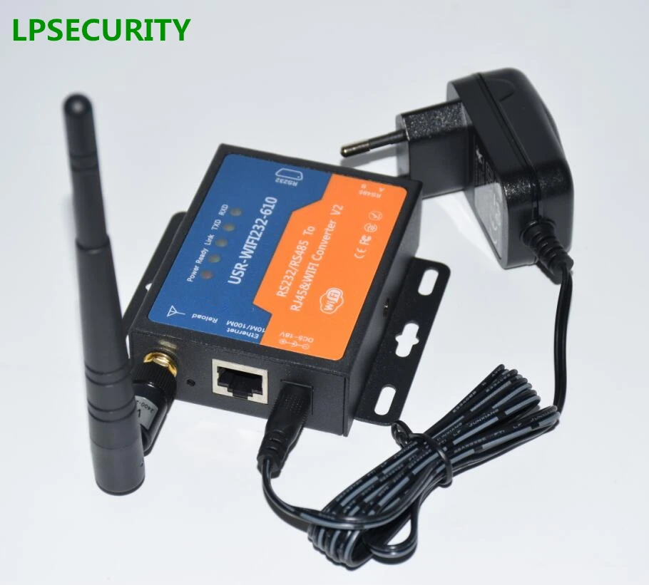 LPSECURITY RS232 RS485 к Wifi преобразователь последовательное устройство Серверный модуль