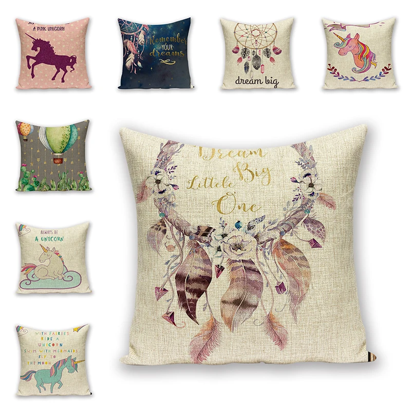 Мультяшный Воздушный шар Desenhos Animados Teste para casa Decorativa Подушка Linho Чехлы для дивана