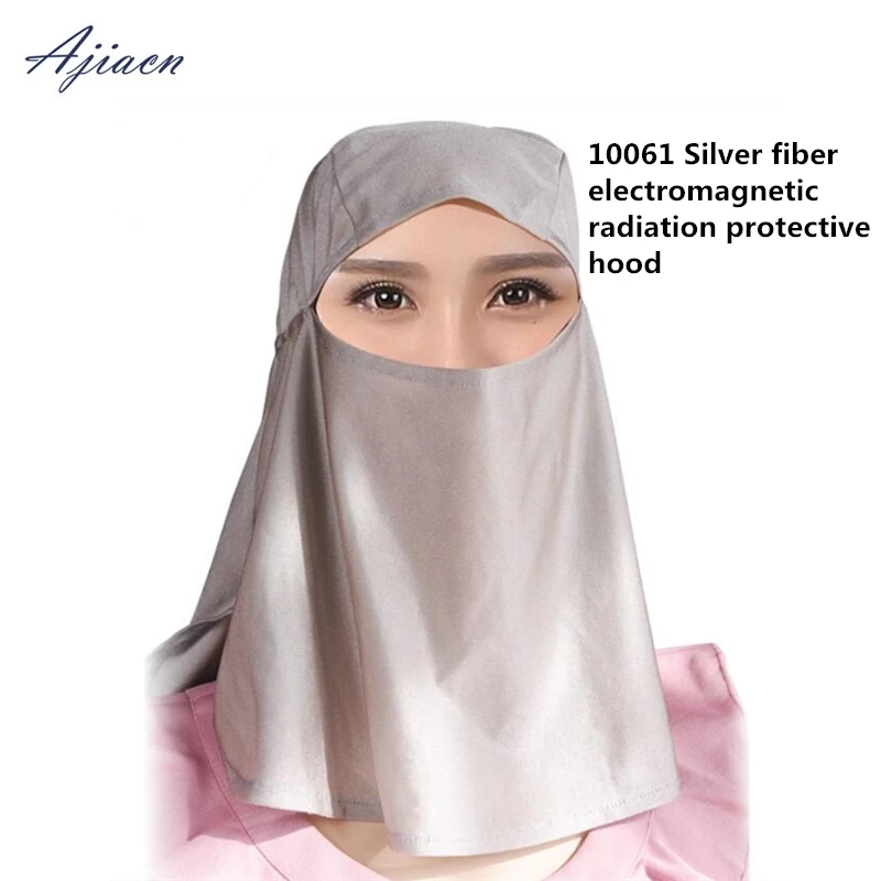 

The new listing electromagnetic radiation protective silver fiber bow cap high quality Unisex EMF shielding hood