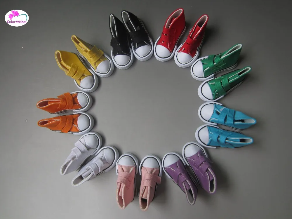 7 5cm Magic stickers canvas sneakers shoes For font b doll b font 1 3 1