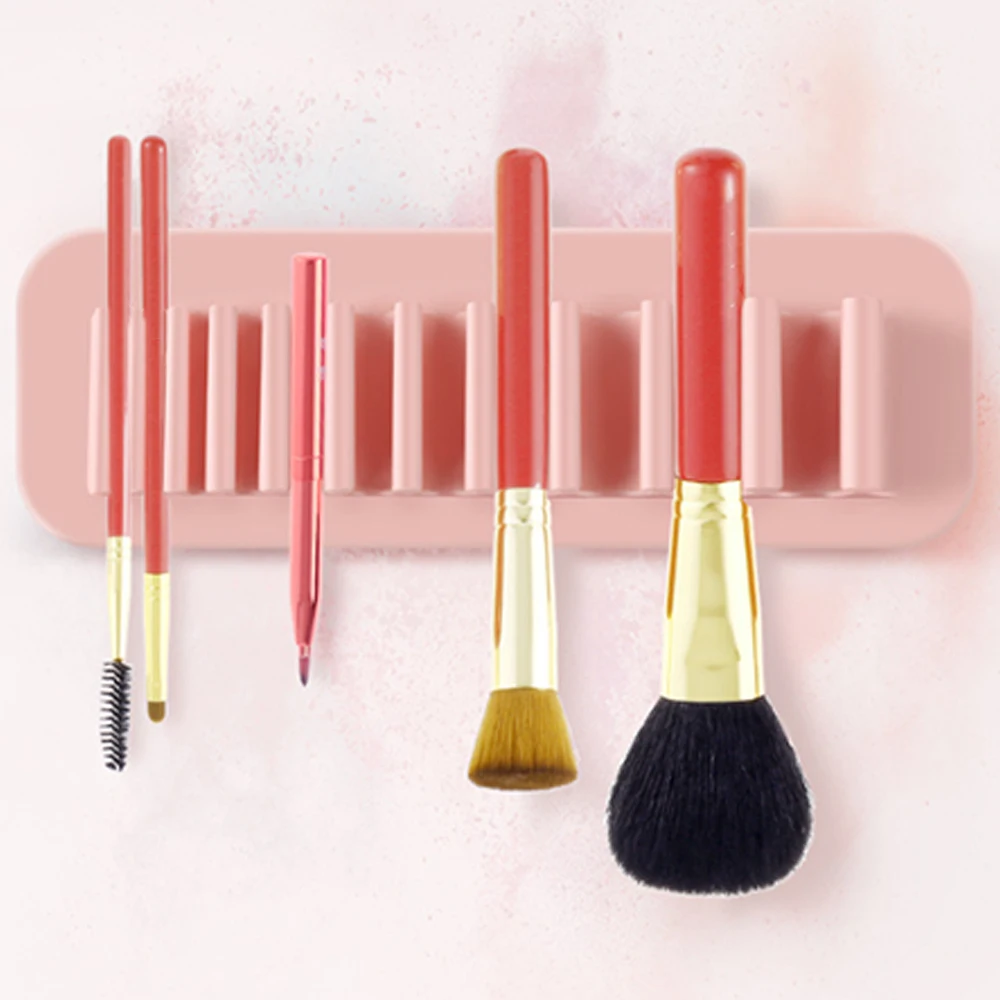 

Makeup Brush Display Stand Silicone Toothbrush Rack Makeup Brush Holder Organizer Air Drying Storage Rack