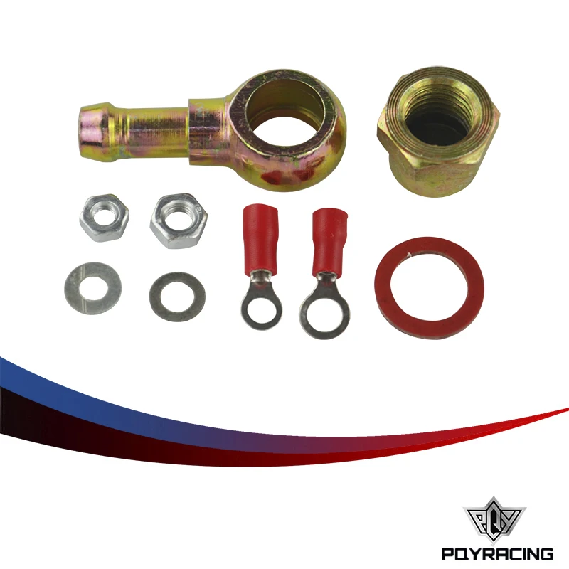 PQY RACING 044 FUEL PUMP BANJO FITTING KIT HOSE ADAPTOR UNION 8MM