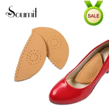 Soumit, дышащие, невидимые, треугольные, кожаные, массажные, ортопедические стельки для обуви, стельки для супинатора, пяточные стельки при пяточной шпоре для женщин