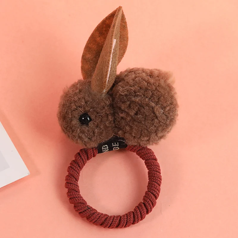 Girl's Cute Rabbit Style Hair Bands Dark Brown