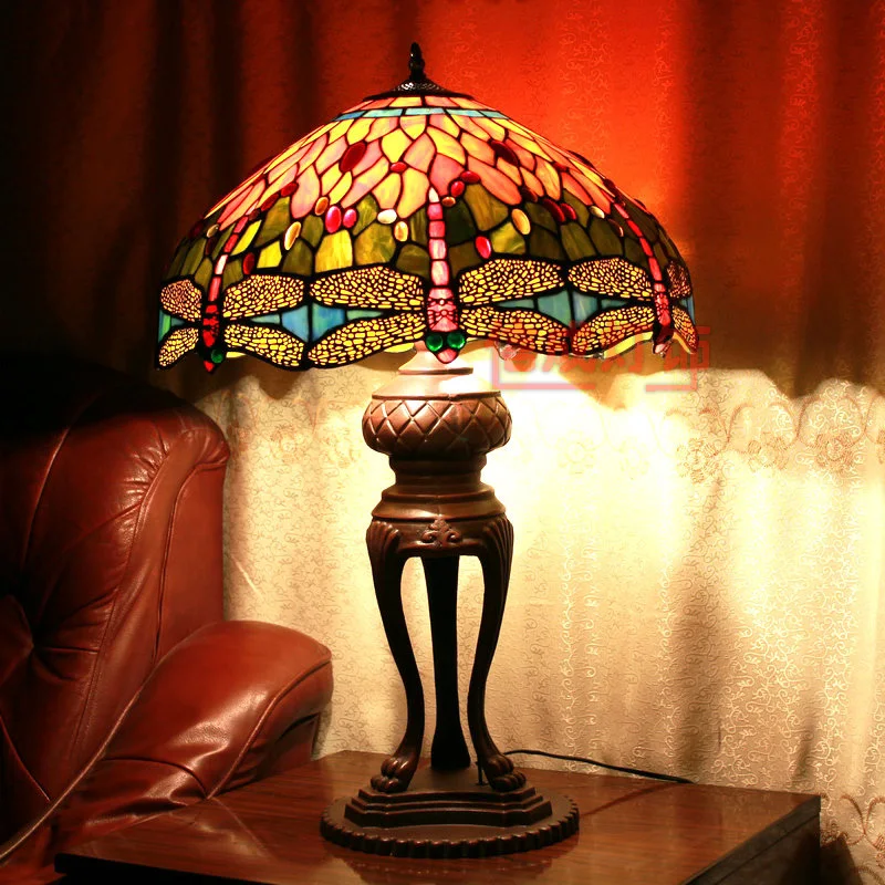 Fashion table lamp TIFFANY lamps rustic vintage glass table lampin